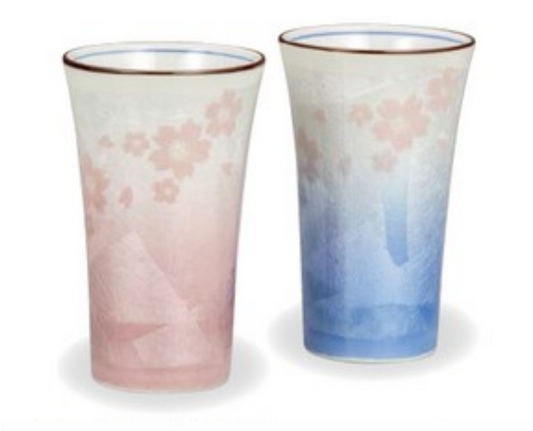 Pair Free Cup Silver Cherry Blossom (K8-1080)