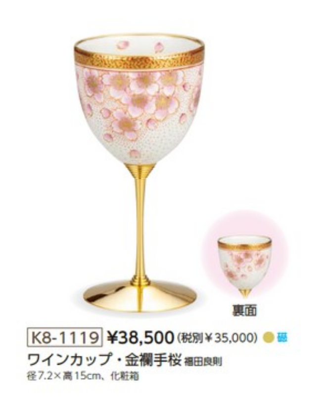 Wine Cup Kinrande Cherry Blossom (K8-1119)