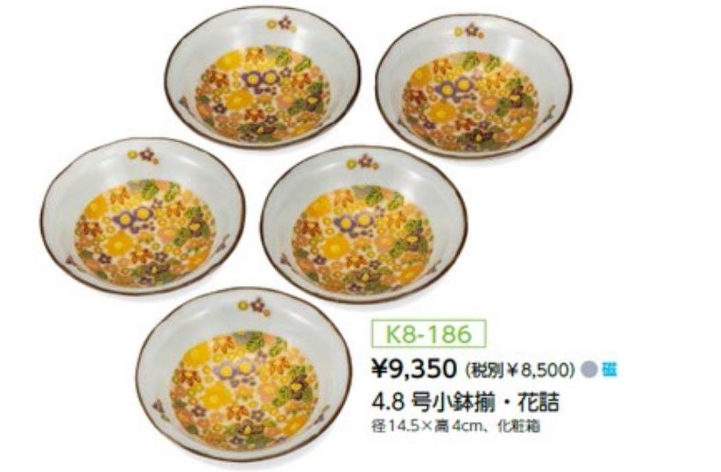 #4.8 Assorted small bowls/Hanazume (K8-186)